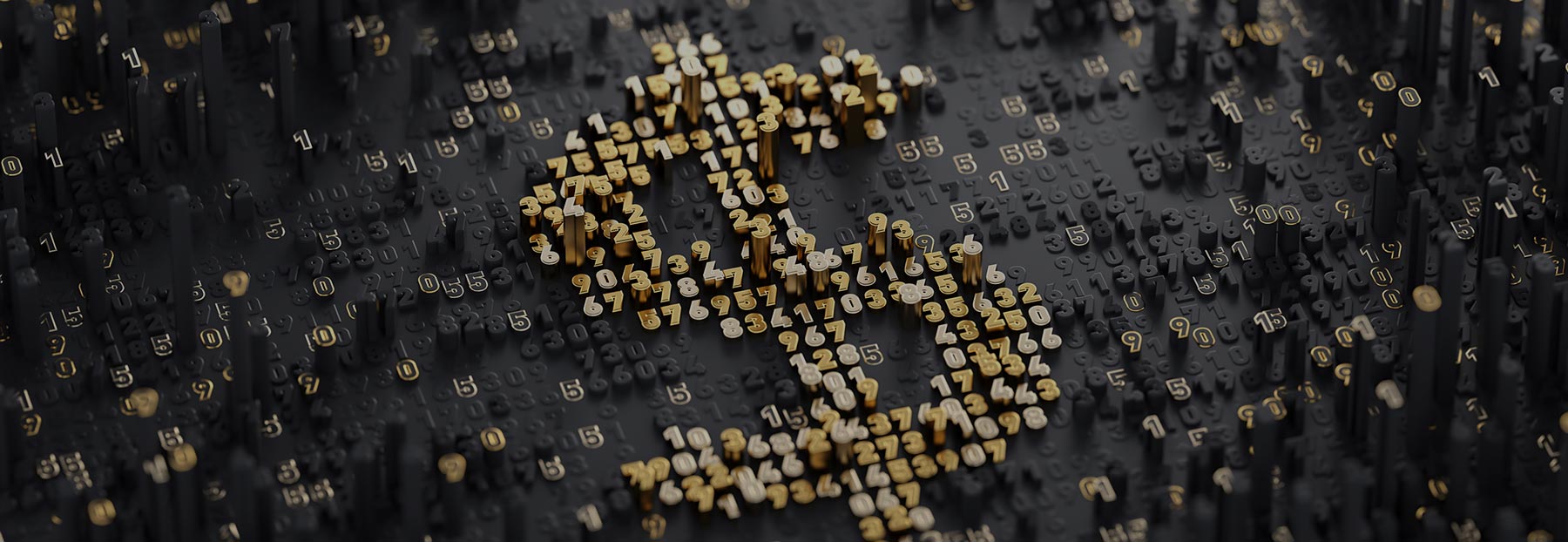 Numbers in the shape of a dollar sign