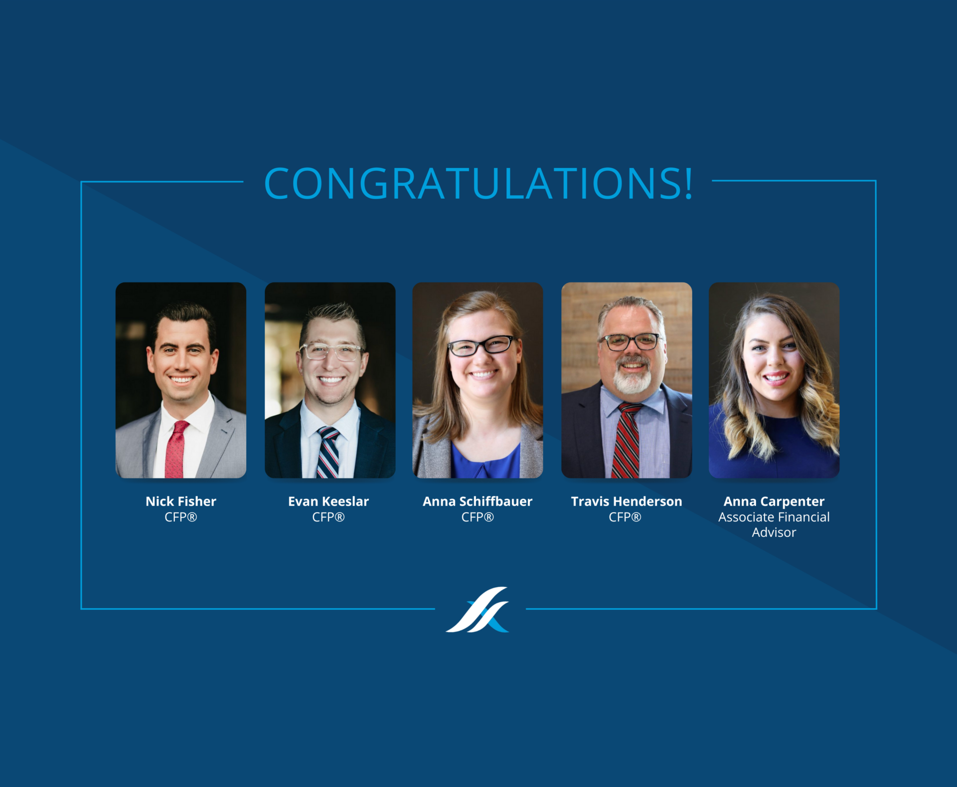 Congratulations post to multiple Hamilton Capital employees