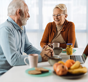 Seniors discussing retirement